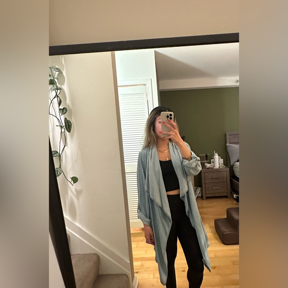Blue Flowy Jacket - Size S